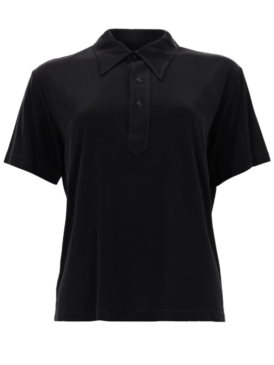 Maison Margiela Cupro Blend Three-Button Polo Shirt