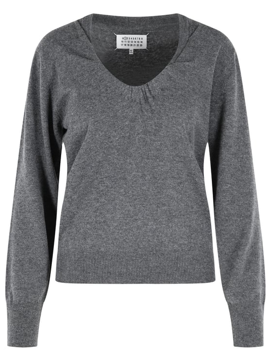 Maison Margiela 'Twist' Grey Virgin Wool Sweater
