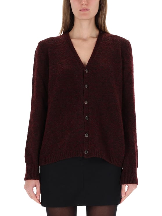 Maison Margiela Textured Knit V-Neck Cardigan