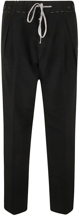 Maison Margiela Tailored Black Trousers with Subtle Sheen