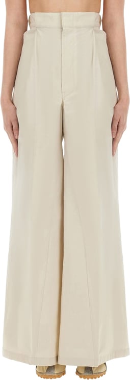 Maison Margiela High-Waisted Wide-Fit Pants With Pleated Detailing