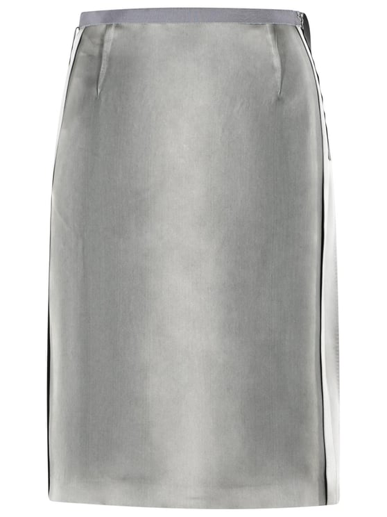 Maison Margiela Grey Viscose Midi Skirt