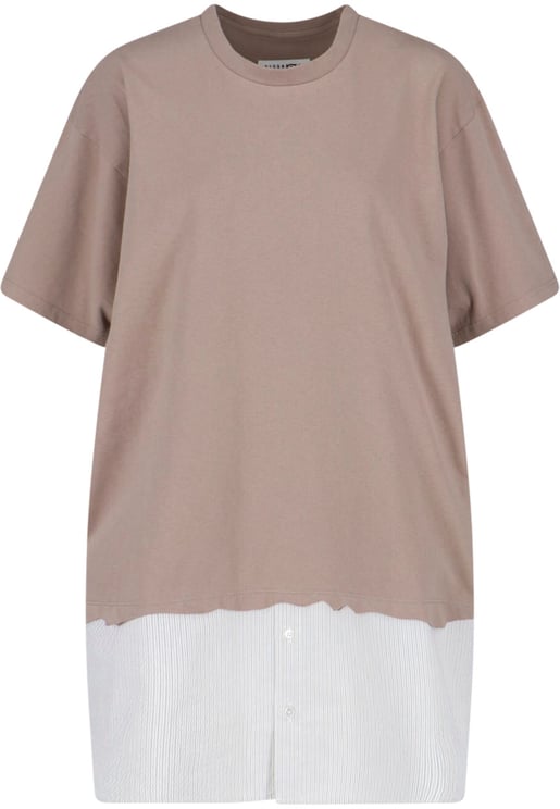 Maison Margiela Beige Elegant Dress with Minimalist Silhouette