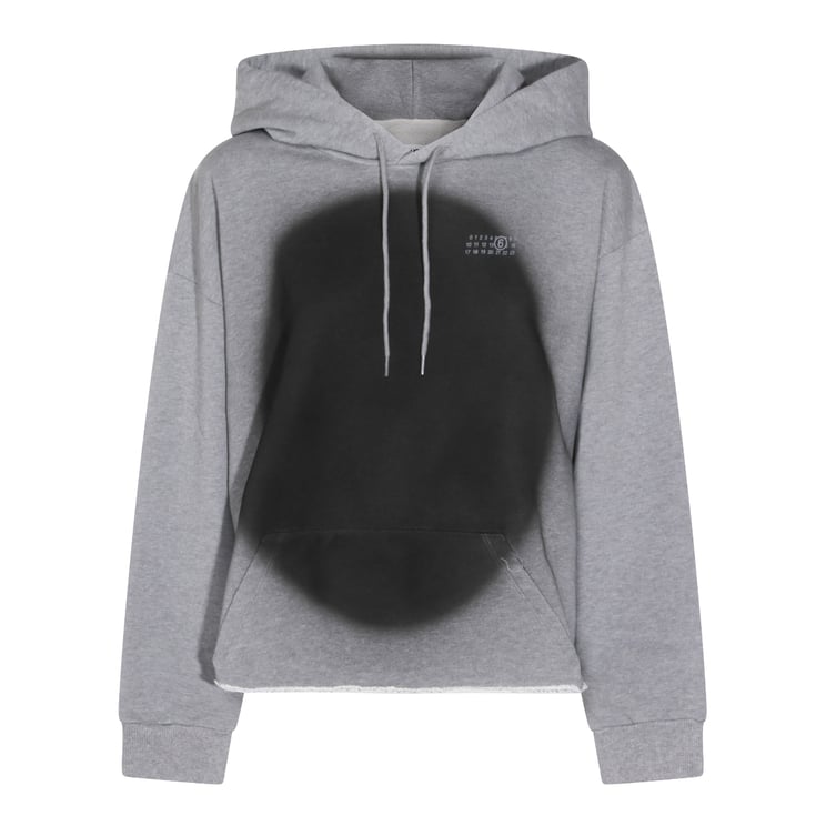 Maison Margiela Relaxed Fit Grey Knit Hooded Sweatshirt