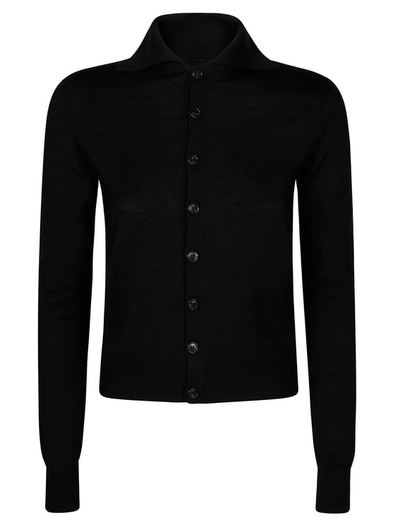Maison Margiela Classic Black Cardigan With Button-Down Front