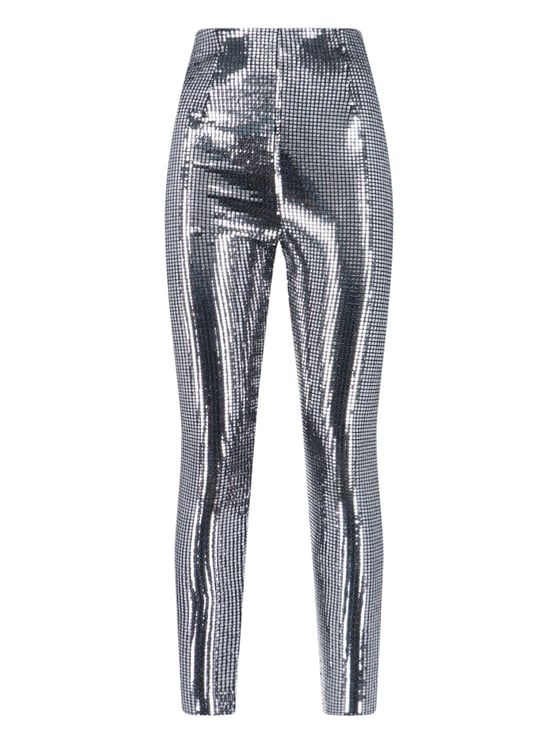 Maison Margiela Metallic Sequin Pants – Silver