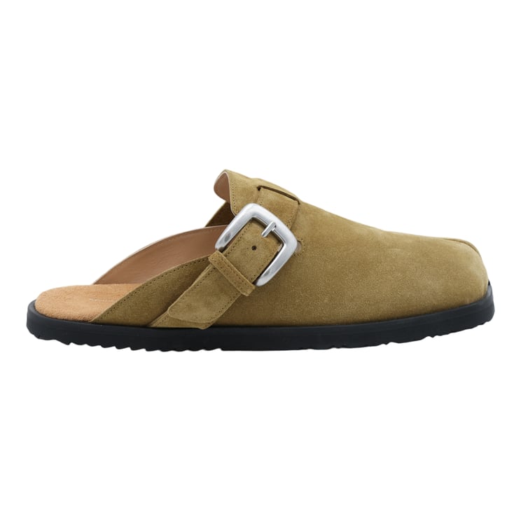 Maison Margiela Closed-Toe Suede Sandals with Adjustable Strap