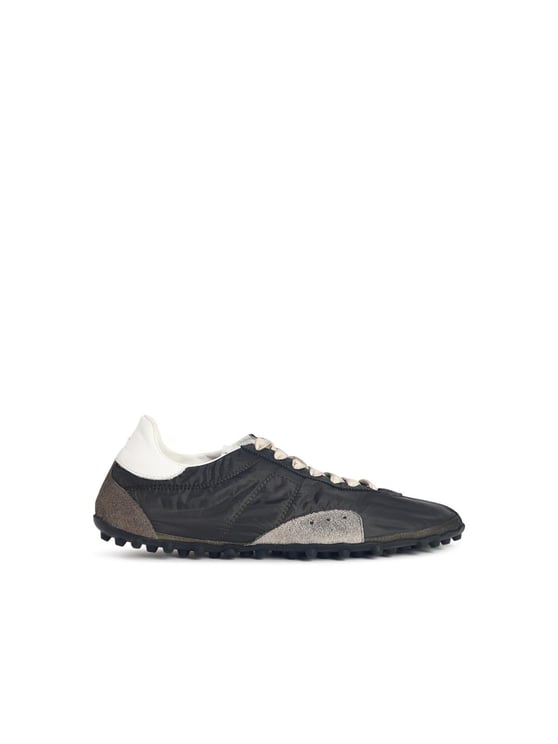 Maison Margiela 'Sprinters' Sneakers In Leather And Gigio Scuro Fabric