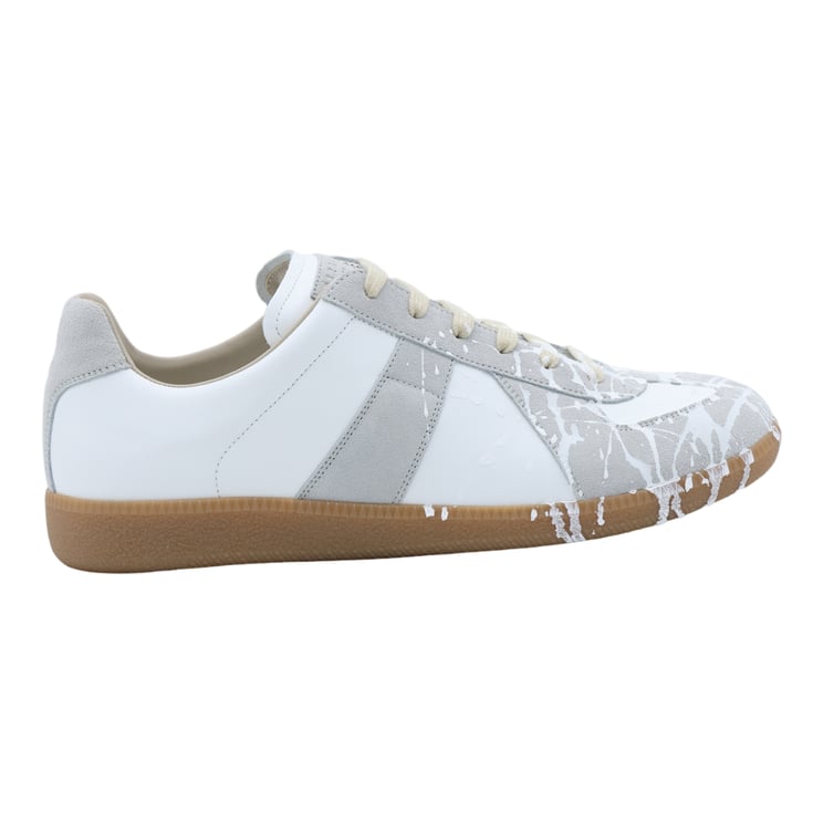 Maison Margiela 'Replica' White Leather Sneakers