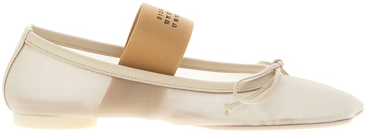 Maison Margiela Mm6 White mesh ballerinas