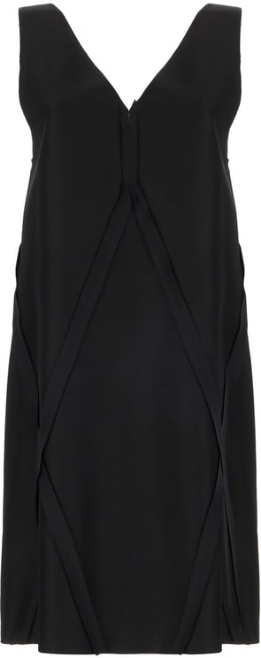 Maison Margiela Mm6 Black acetate blend mini dress