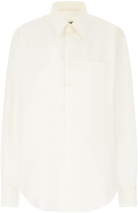 Maison Margiela Mm6 Ivory poplin shirt
