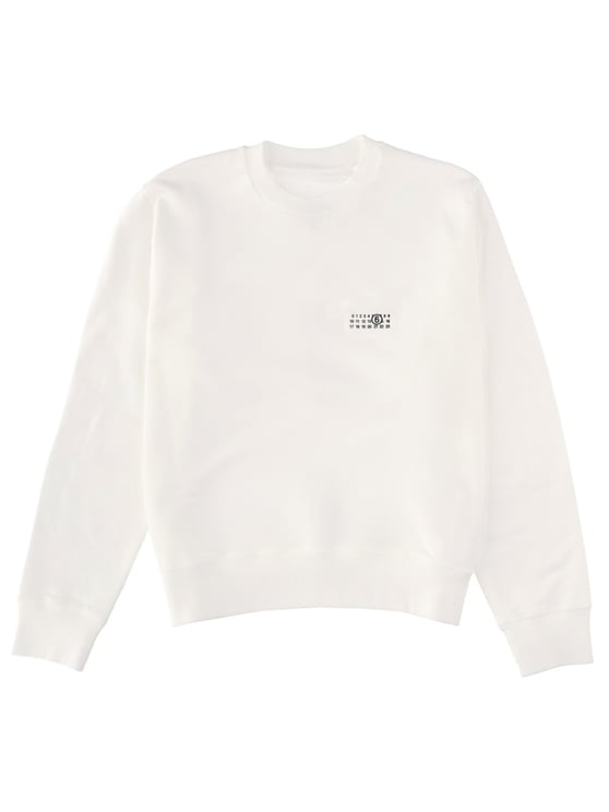 Maison Margiela White Relaxed Logo Cotton Sweatshirt