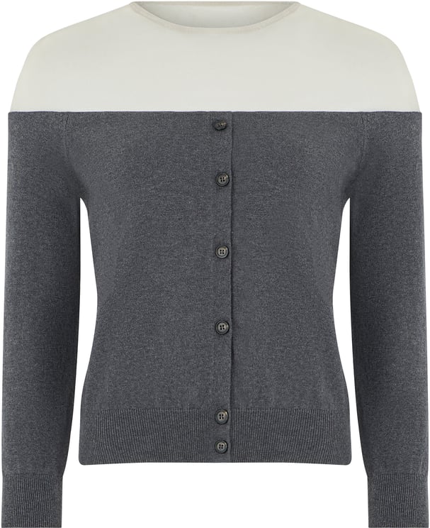 Maison Margiela Cotton cardigan with transparent insert