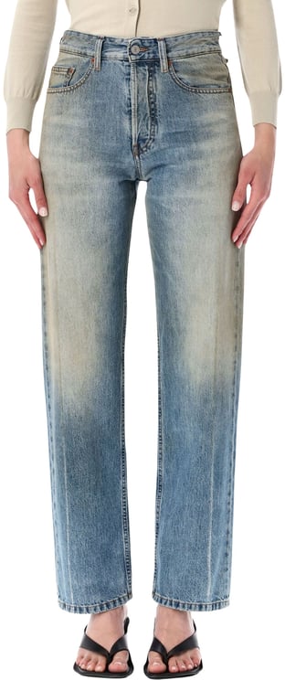 Maison Margiela Straight Denim Crop Blu