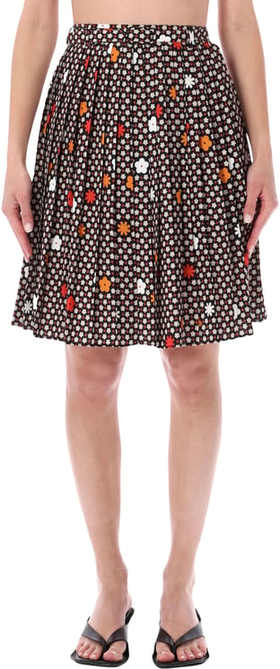 Maison Margiela Plitted Skirt Flower Black Flower