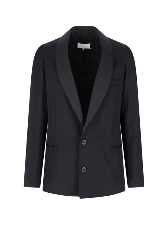 Maison Margiela Black Single-Breasted Virgin Wool Blazer