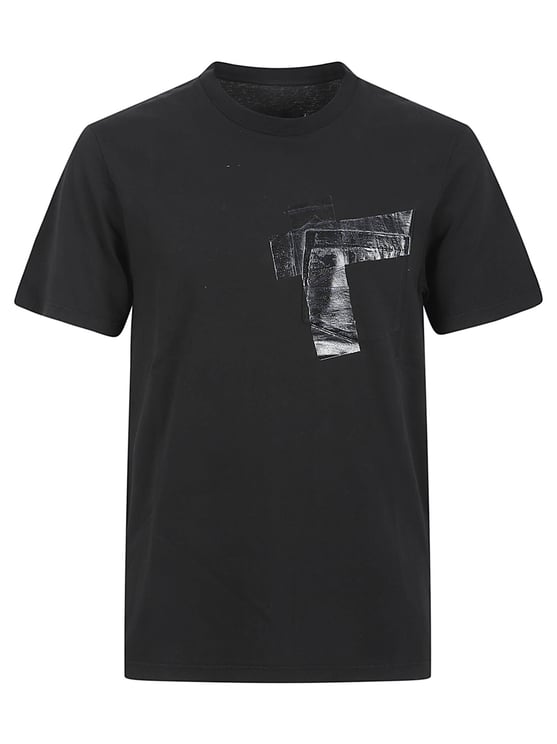 Maison Margiela Short-Sleeve T-Shirt with Textured Abstract Design