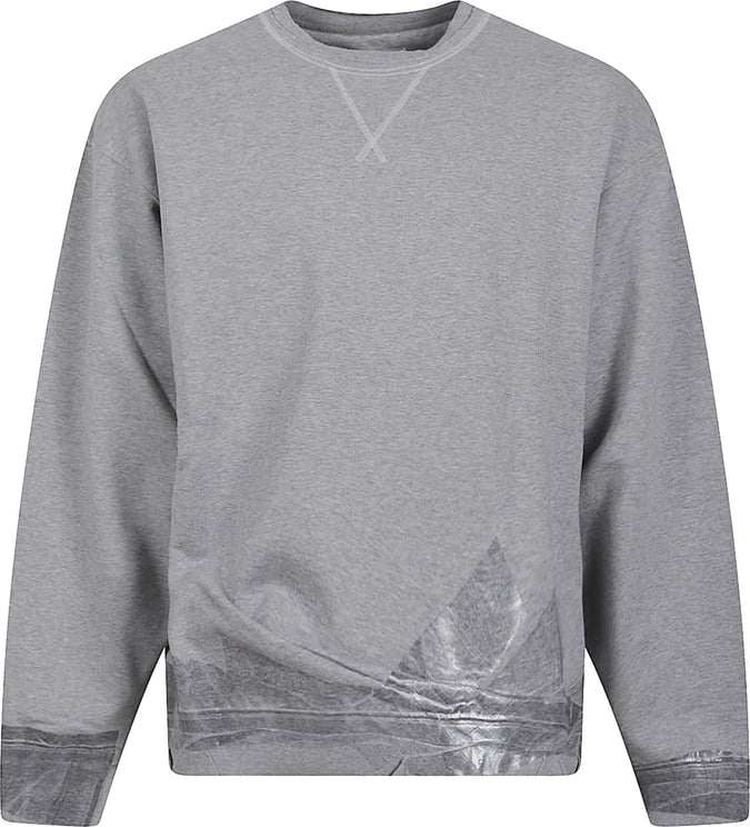 Maison Margiela Relaxed Fit Cotton Sweater with Glossy Accents