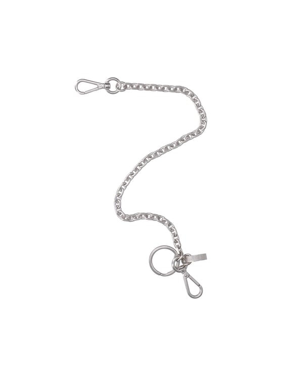 Maison Margiela Silver Metal Keychain Chain with Lobster Clasps