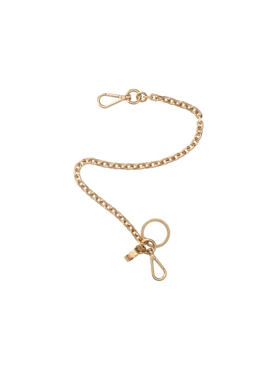 Maison Margiela Gold-tone Metal Keychain with Oval Links
