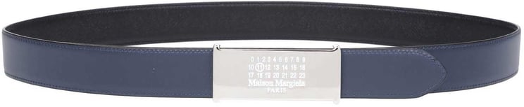 Maison Margiela Maison margiela reversible leather belt, blue/black