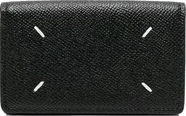 Maison Margiela Neutrals Four Stitches Textured Card Holder
