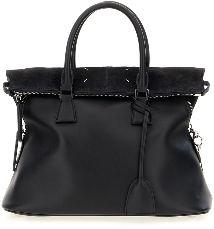 Maison Margiela Maison Margiela Black leather and fabric 5AC shoulder bag