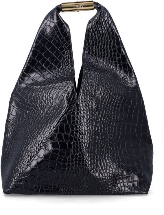 Maison Margiela Medium Japanese Crocco Print Nero