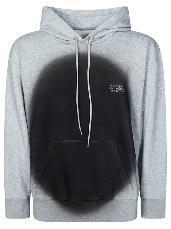 Maison Margiela Light Grey Black Spray Paint Hoodie