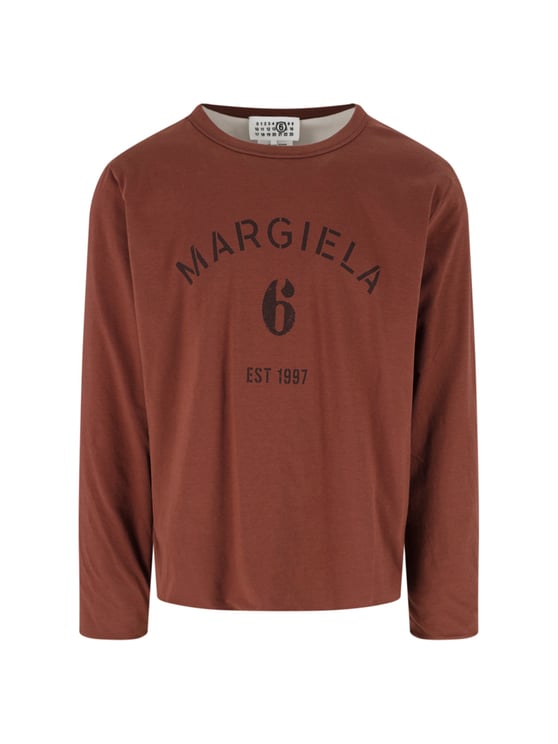 Maison Margiela Brown Cotton Reversible Long-Sleeve T-Shirt