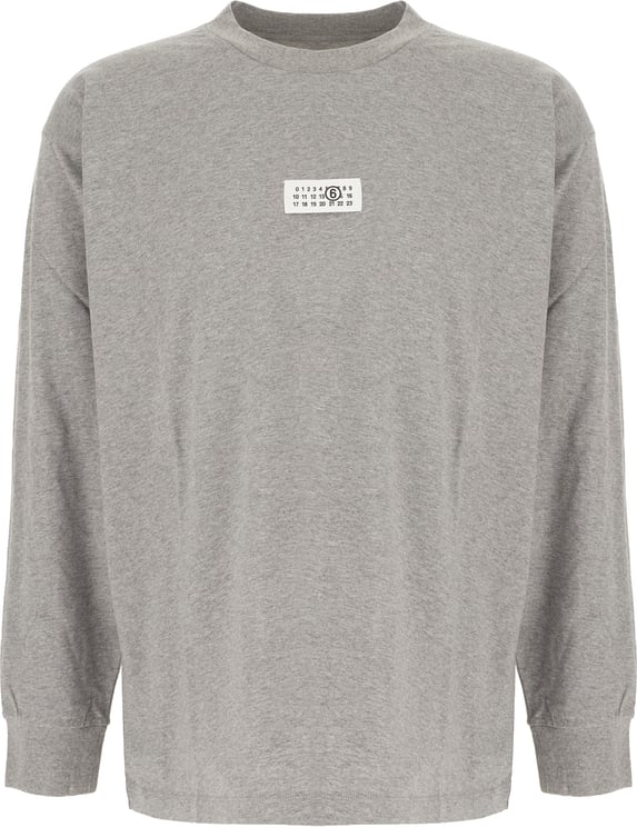 Maison Margiela Mm6 Melange grey cotton t-shirt