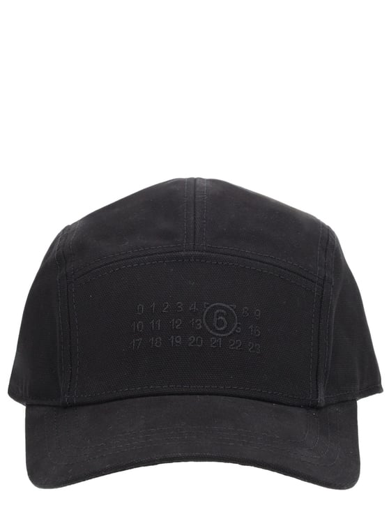 Maison Margiela Neutrals Embossed Logo Cotton Baseball Hat