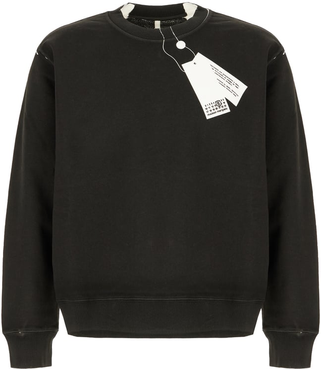 Maison Margiela Mm6 Two-tone cotton sweatshirt