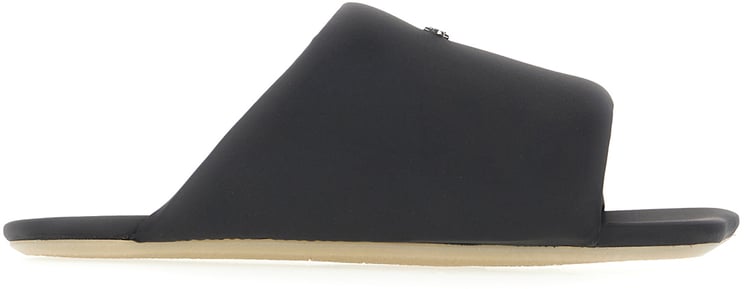 Maison Margiela Mm6 Black nylon slippers