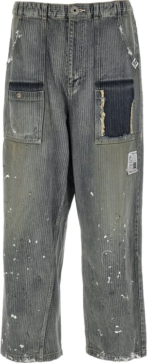 Maison Mihara Yasuhiro Maison Mihara Yasuhiro Blue Cotton Tapered Jeans