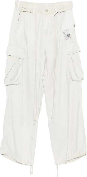 Maison Mihara Yasuhiro R/co Satin Cargo Pants Cream
