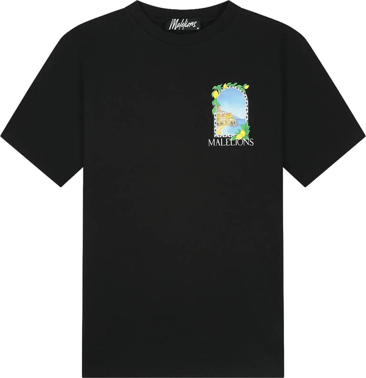 Malelions Malelions  Amalfi Window T-Shirt MMB30026045 Black 49001