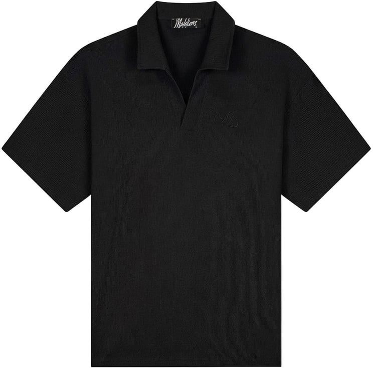 Malelions Malelions Men Emblem Seersucker Buttonless Polo