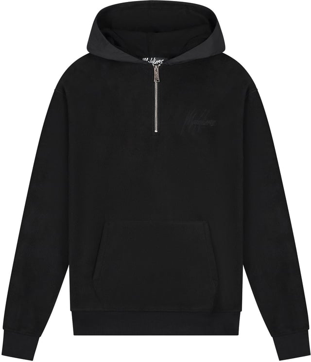 Malelions Malelions Men Fleece Nylon Half Zip Hoodie