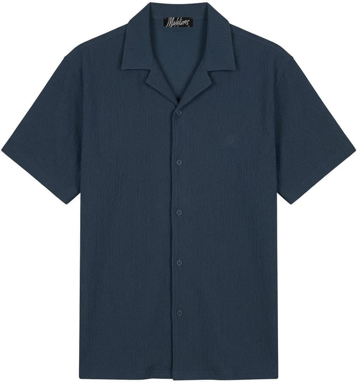 Malelions Malelions  Emblem Seersucker Shirt MMC30026057 Navy 42008