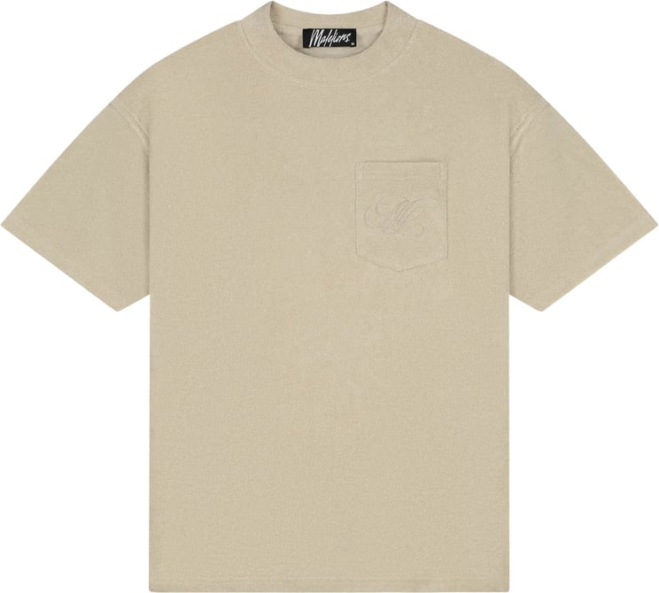 Malelions Malelions  Emblem Towelling T-Shirt MMB30026057 Light Taupe 50014