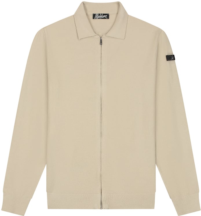Malelions Malelions Knitted Zip Cardigan MMA20026043 Light Taupe 50014
