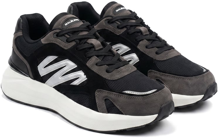Malelions Malelions Malelions Casual Suede Trainer UAD10999011 Black/White 49003