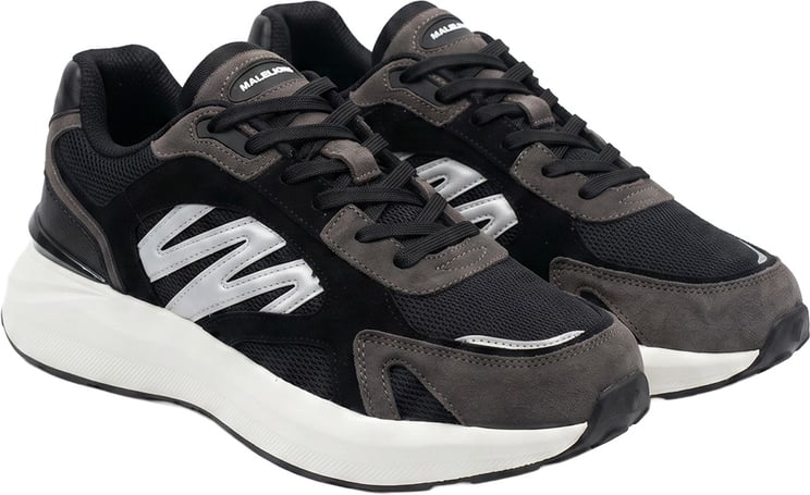 Malelions Malelions Malelions Casual Suede Trainer UAD10999011 Black/White 49003