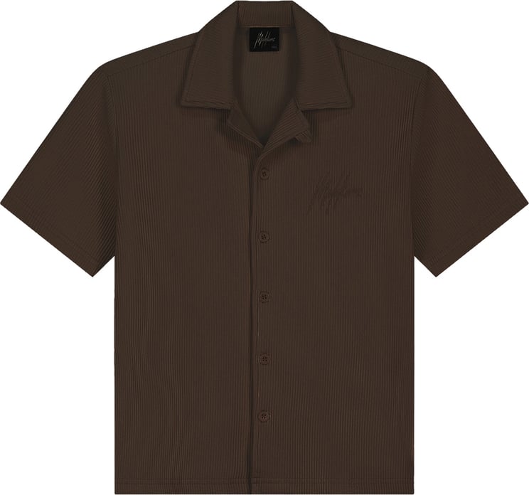 Malelions Malelions Malelions Junior Horizon Ribbed Shirt MJA40026001 Dark Brown 50012