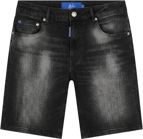 Malelions Malelions Malelions Men Washed Denim Shorts MMA40026019 Black 49001
