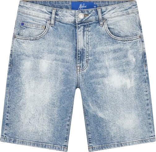 Malelions Malelions Malelions Men Washed Denim Shorts MMA40026019 Light Blue 42002