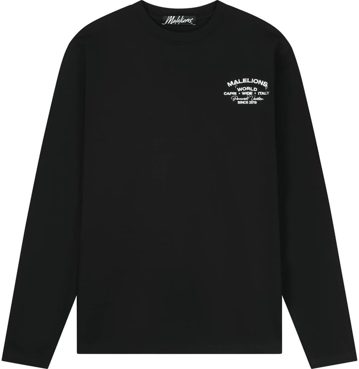 Malelions Malelions  Permanent Vacation Longsleeve T-Shirt MMB30026049 Black 49001