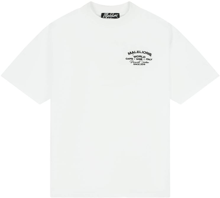 Malelions Malelions  Permanent Vacation T-Shirt MMB30026061 White 40001